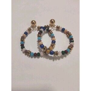 Rachel Rachel Roy Beaded Hoop Multicolor Earrings